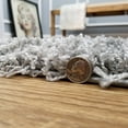 thumbnail image 4 of Maxy Home Bella Solid Grey 5 ft. x 7 ft. Shag Area Rug, 4 of 7