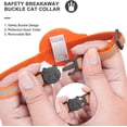 thumbnail image 4 of Cat Collar with AirTag Holder and Bell Reflective and Adjustable Belt with Safety Breakaway Buckle for Cats Dogs Kitten and Puppy(Orange), 4 of 5