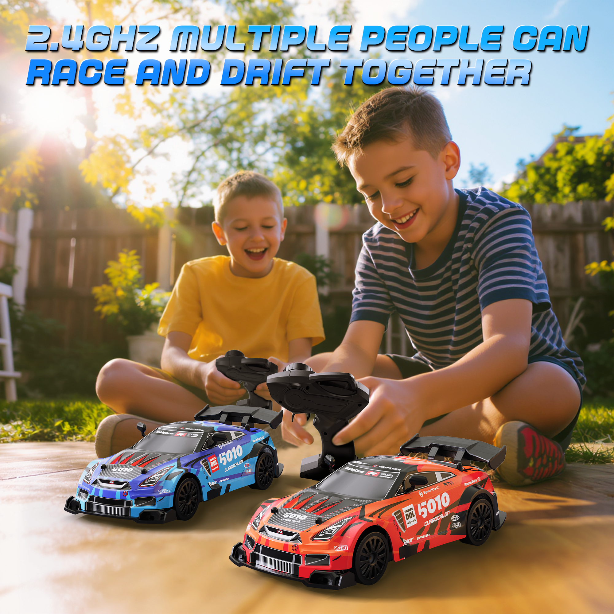 UUGEE RC Cars Toys for 8-11 Year Old Boys, 2.4GHz 4WD High Speed Remote Control Drift Car with Lights, Christmas Birthday Gifts for 6 10 12 Kids