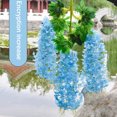 thumbnail image 4 of Dinheiro 12 piezas de plantas artificiales, flores artificiales, glicinas artificiales, enredaderas de ratán, guirnaldas colgantes de flores de seda, decoración para el hogar, fiestas, bodas, 4 of 5