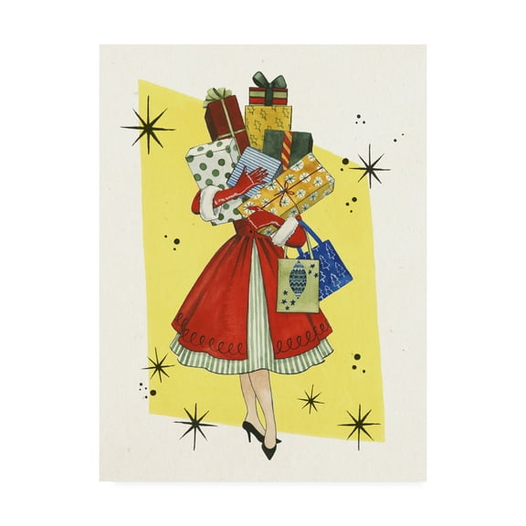 Trademark Fine Art 'Vintage Christmas II' Canvas Art by Grace Popp