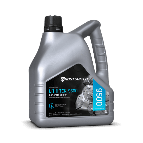 Lithi-Tek 9500 Ultra Concentrate - 1 Gallon (MAKES 5 GALLONS) Penetrating Concrete Sealer, Waterproofer plus Densifier