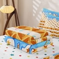 thumbnail image 5 of Homewish Waffle American Flag Zipper Twin Comforter Sets with Fitted Sheet and 2 Pillowcases For Kids,Blue Ice Cream Drip Zipper Bedding Set,Colorful Polka Dots Reversible,4-Piece, 5 of 7