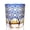 Blue, variant on Handmade Edo Tokyo Kiriko Whiskey Glass, Green Daisies Double-Layer Colored Cut Glass, Crystal Glass Tumbler, Giftware for Cocktail Glass, and Rum Lovers -1 Cup 8.2 Oz