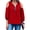 Red, variant on Cold Shoulder Women Solid Color V-neck Zipper Blouse Off Shoulder Summer Tops