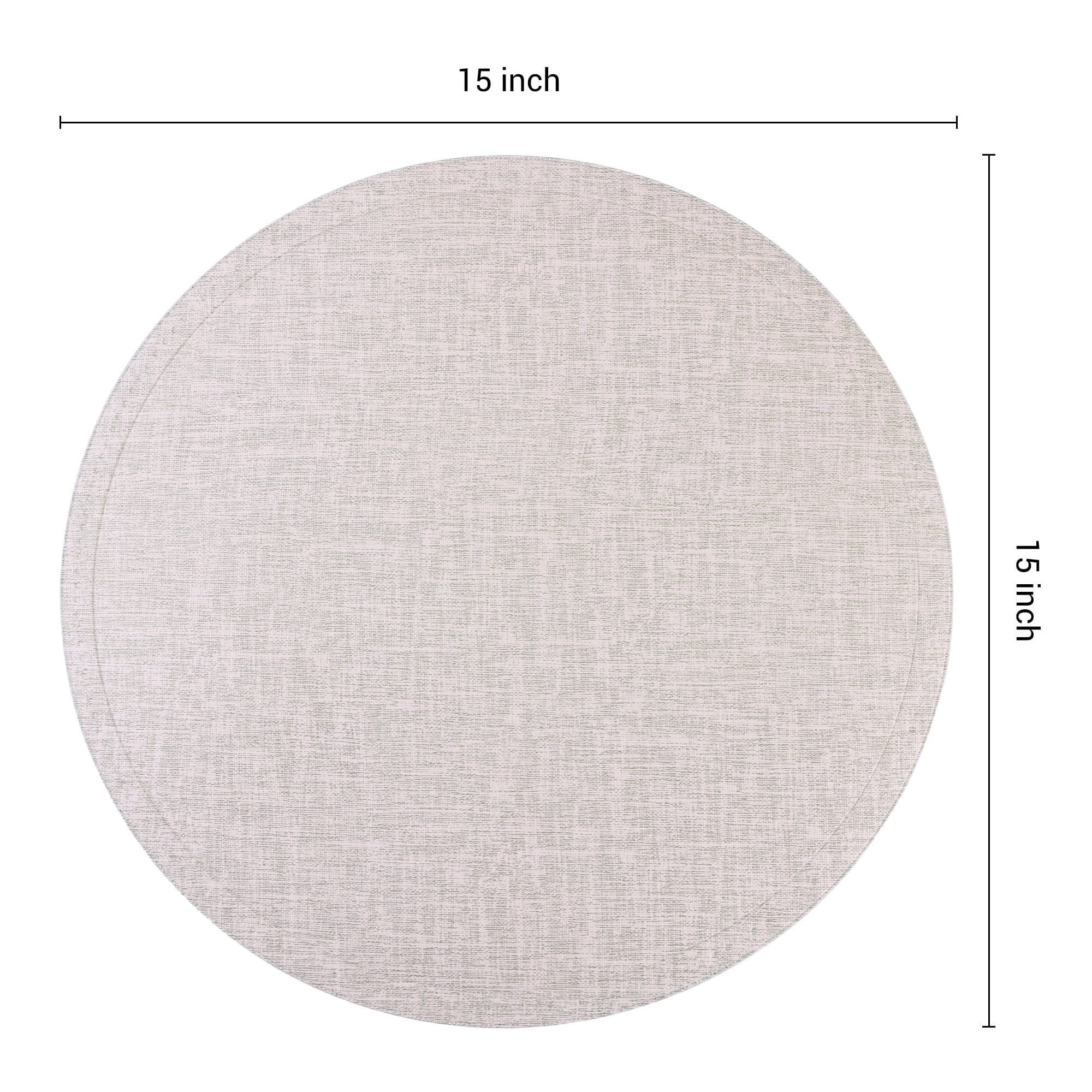 Unique Bargains Set of 6 PU Placemats for Kitchen Cream 15*15in