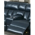thumbnail image 6 of Luxurious Manual Motion Sectional Sofa set Living Room Furniture Family Home Theatre USB Built Console Loveseat Reclining Plush Couch Navy Blue Leather Gel, 6 of 10