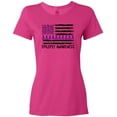thumbnail image 3 of Inktastic Epilepsy Awareness Purple Ribbons and Flag Women's T-Shirt, 3 of 5