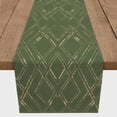thumbnail image 3 of Creative Products Green and Gold Diamond 16 x 90 Cotton Twill Table Runner, 3 of 3