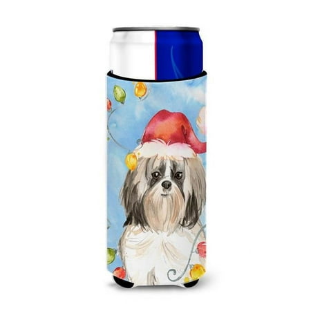 

Christmas Lights Shih Tzu Michelob Ultra Hugger for Slim Cans