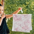 thumbnail image 3 of Geometric Art Marble Hand Towels 2 PCS, Rose Polygons Kitchen Towel Ultra Soft and Highly Absorbent,Decorative Fingertip Face Towel for Bathroom Hotel, 28.3"x14.4", 3 of 5