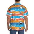 thumbnail image 3 of Yiaed Shark On Line Print Mens Casual Wrinkle Free Shirts Short Sleeve Button Down Summer Stretch Dress Shirt-X-Large, 3 of 5