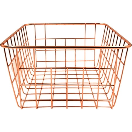 Mainstays Ms Wire Basket (rose Gold) - Walmart.com