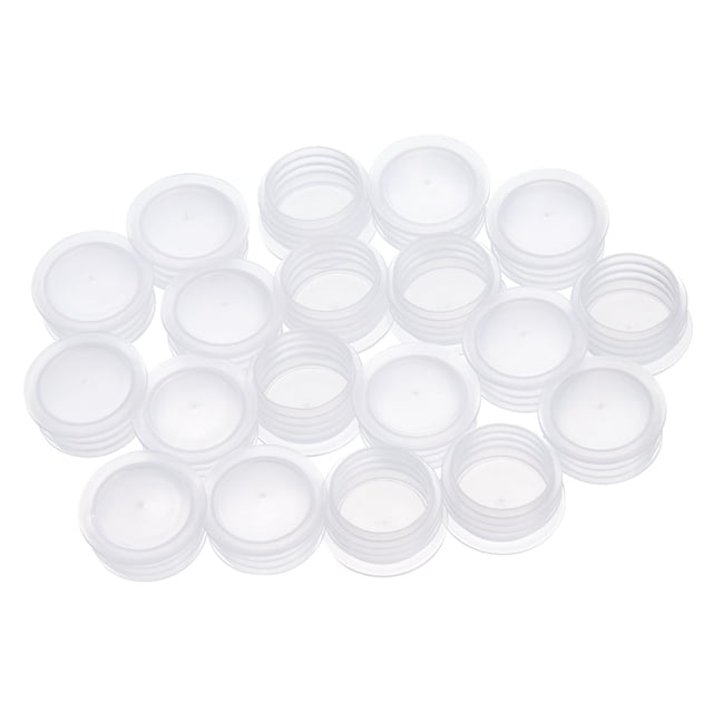 Tapones para salero de 3/5 pulgadas, tapones de repuesto de plástico claros para botellas de sal, 20 piezas