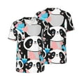 thumbnail image 3 of Daiia Panda Cute Pink Hearts Mens Baseball Jersey Button Down Shirts Short Sleeve Sports Uniforms-4X-Large, 3 of 9