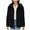 Black, variant on Women's Mid Length Winter Hooded Coat Solid Color Lined Jacket Outerwear For Cold Weather