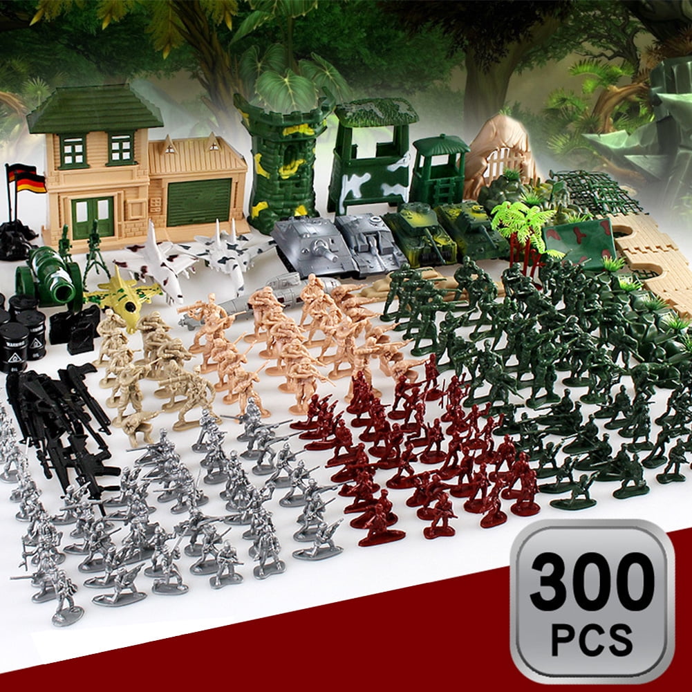 100 130 0 300pcs Sand Table Army Toy War Figures Set Soldiers Playset Walmart Com