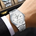 thumbnail image 3 of Mens Watches Stainless Steel Waterproof Analog Quartz Watch for Men with Date  Fashion Wristwatch, 3 of 6