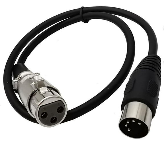 Necvior Versatile MIDIto XLRAdapter Cable DIN 5Pin to XLRAudios Cable for Speakers, Mixers, Instrument and Microphones