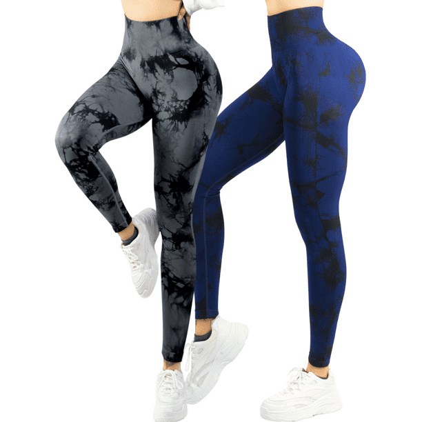 Set De Dos Leggings Deportivos Tie-Dye Mujer para Yoga y Gym Comodidad y Estilo