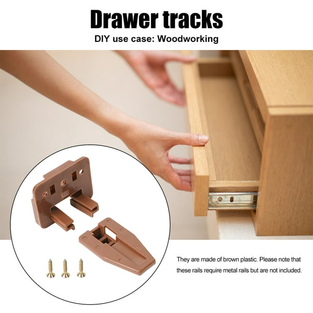 Kit De Reparación Para Cajones Caídos - Refuerzo De Acero Para Muebles De 13 A 24 Pulgadas | Incluye Todo Para Instalar