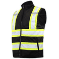 thumbnail image 2 of JORESTECH Hi-Vis Reversible Insulated Safety Vest, Two-Toned, ANSI Class 1, VL-10 (Black, XS), 2 of 10