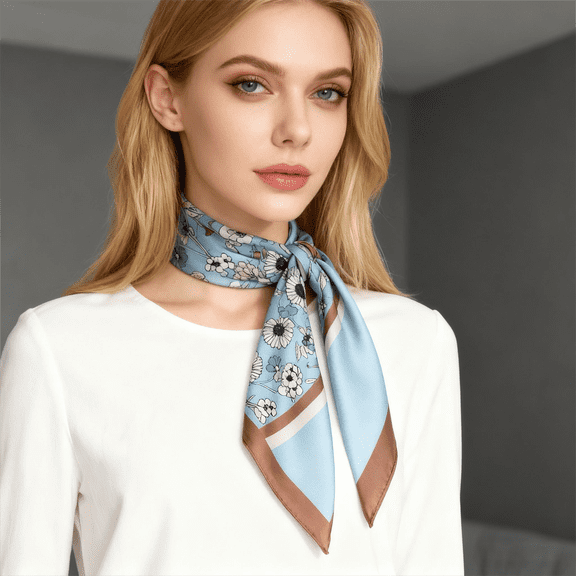 Elegant 100% Mulberry Silk Scarf in Square Fashion Accessory