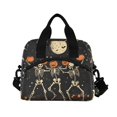 thumbnail image 6 of FORMRS Reusable Lunch Bag for Work School Leakproof Insulated Cooler with Adjustable Shoulder Strap, Black Halloween Dancing Skeleton, 6 of 6