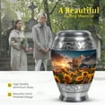 thumbnail image 3 of MUKTIVE Sparrow Adult Urn for Ashes for Women, Blue memorial Urn, Sunflower Keepsake Urn for Men, Large Sunrise Burial Urns for Parents Remains (1 Large, 4 Keepsake), 3 of 7