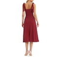 thumbnail image 3 of Polka Dots Dress for Women Tie Shoulder Sleeveless A-Line Elegant Maxi Dresses XS Dark Red, 3 of 6