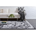 thumbnail image 3 of Unique Loom 3137798 8 x 10 ft. Salle Garnier Sofia Rectangular Rug, Black, 3 of 5