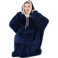 thumbnail image 4 of FrostHike Oversized Wearable Blanket Hoodie, Comfy Sherpa Sweatshirt Pullover Jacket, 4 of 5
