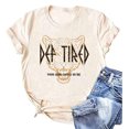 thumbnail image 1 of LUOGENLI T-shirts pour Femmes, T-Shirt Décontracté à Manches Courtes avec Impression de Lettres, Col Rond, Ample, Blouse, Hauts Graphiques, TTG, Saint-Valentin, Beige m, 1 of 2