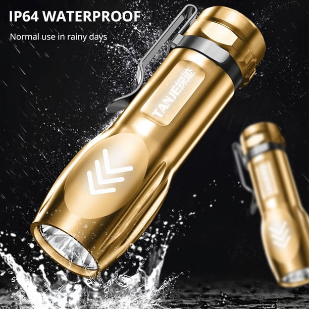 Fiudx Linterna Portátil, Linterna Led de Alto Brillo, Mini Luz Recargable Por Usb, Diseño Impermeable Ip64, Uso Doméstico para Aventuras Al Aire Libre, Perfecta para Iluminación Nocturna.
