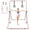 Pink, variant on Purple Steel Children's Horizontal Gymnastic Bar - 34.8 to 51 in Adjustable Height for Home Exercise and Skill Development