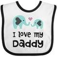 thumbnail image 3 of Inktastic I Love My Daddy Boys or Girls Baby Bib, 3 of 4