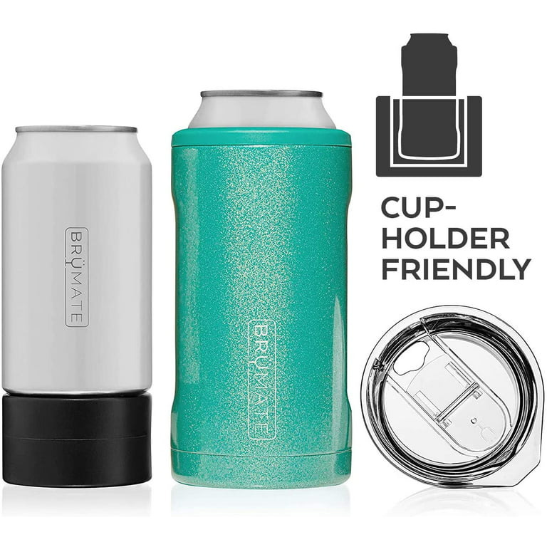 BrüMate Hopsulator Trio 3-in-1 Insulated Can Cooler for 12oz / 16oz Cans +  100% Leak Proof Tumbler with Lid | Insulated for Beer, Soda, and Energy