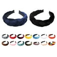 thumbnail image 6 of Braided Twist Elastic Non-Slip Elegant Women Headband Solid Color Wide Heightened Velvet Hair Hoop Hair Accessories Hair Hoop, 6 of 9
