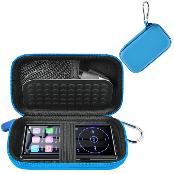 MP3 MP4 Player Case - Protection, Shockproof, and Accessory Organizer Pouch - Blue