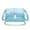 Sky Blue, variant on Holographic Crocodile Crossbody Bag for Women, Stylish Studded PU Shoulder Bag - Lock Closure Chain Small Square Bag for Daily Street Fashion