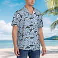 thumbnail image 3 of Yiaed Dolphins Print Hawaiian Shirt for Men Short Sleeve Button Down Shirts Beach Shirts for Men,Large, 3 of 7