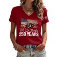 thumbnail image 2 of Fabrcox 1776-2026 250 Anniversary USA Shirts Flag Print Short Sleeve Fourth of July Shirts for Women Independence Day Celebration Freedom Patriotic Womens Tunics, 2 of 7