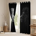 thumbnail image 3 of Feelyou Black White Lion 2-Pack Blackout Curtains (52x84), Valentines Animal Window Decor, 3 of 6