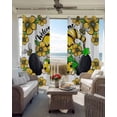 thumbnail image 6 of Flower Gnomes Kitchen Curtains Country Pastoral Botanical Floral Star Bee Cafe Short Curtains for Bathroom Blackout Window Curtain Small Window Treatment Drapes for Bedroom Living Room 42"x45"x2, 6 of 9