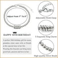 thumbnail image 4 of 30th 50th 60th 80th Birthday Gifts for Women, 30 50 60 80 Year Old Birthday Bracelet Gifts for Mom Grandma Daughter Sister Aunt Wife Friends with Gift Message Card, 4 of 6