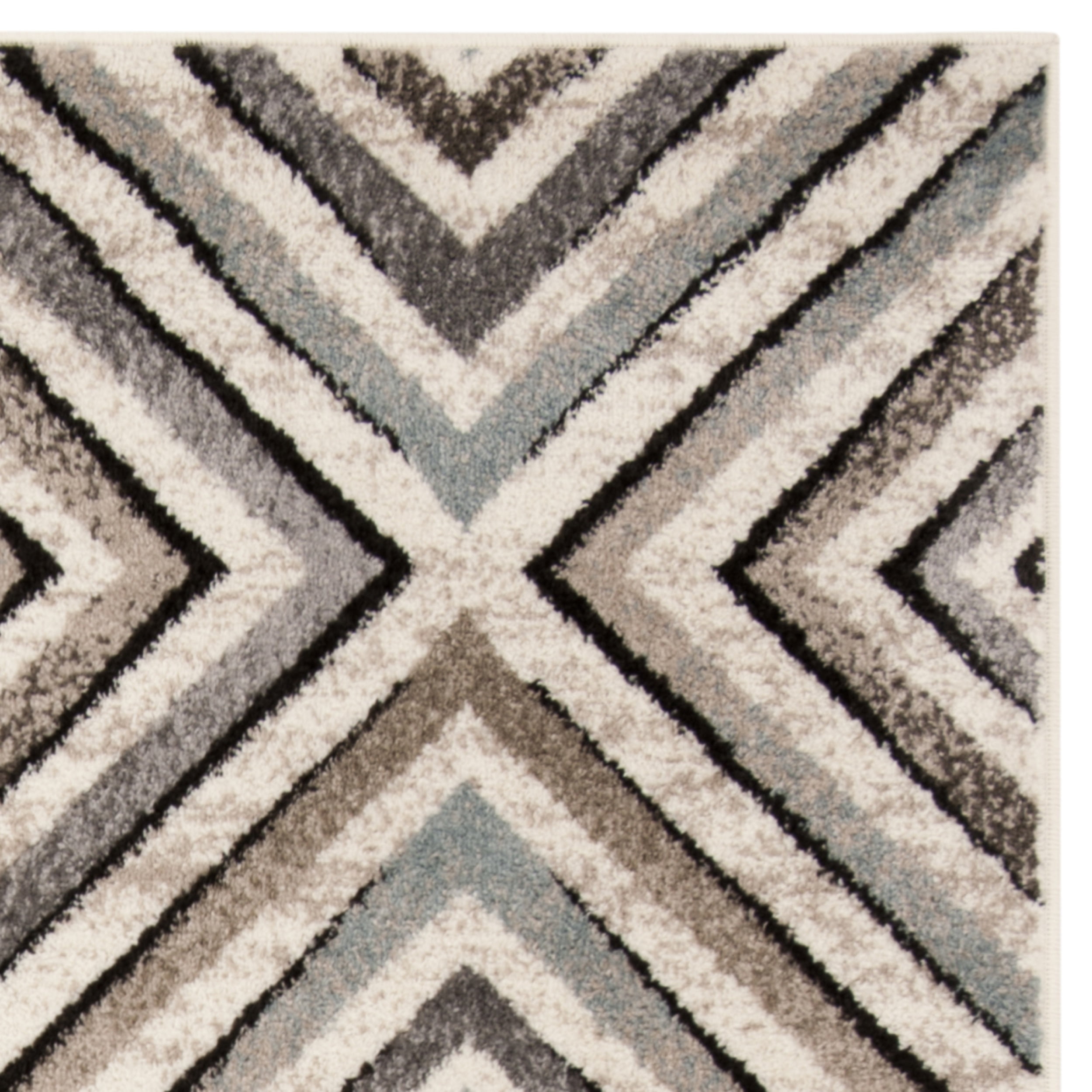 SAFAVIEH Amsterdam Rebeca Geometric Diamonds Area Rug, Cream/Beige, 4' x 6'