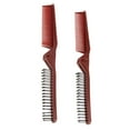 thumbnail image 1 of 2 Uds, Portátil, , , Plegable, de Plástico, Doble, Rojo Vino, Cepillo de cabellero, , Antiestático, 8,4 Pulgadas de Longitu shamjiam Cepillo de peine plegable, 1 of 7