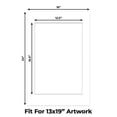 thumbnail image 2 of Textured White Picture Frame Mat for 16x24 Frames - Fits 13x19 Photos - 25 Mats, 2 of 7