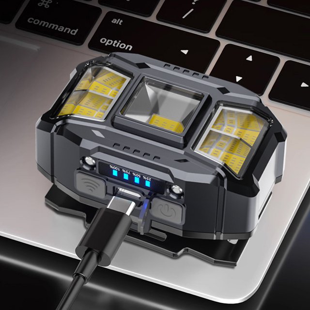 Sensor de movimiento ligero de cabecera de campamento LED COB Carga USB para pesca nocturna al aire libre
