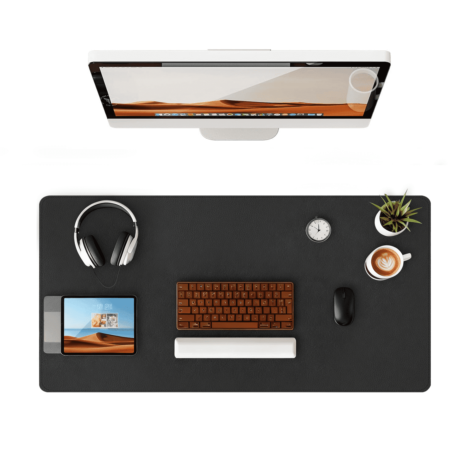 Xueyu 31.5" x 15.7" Black PU Leather Desk Pad photo 1